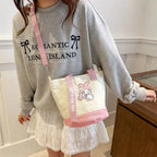 サンリオ ハローキティ クロミ キャンバス ショルダーバッグ かわいい アニメ プリント 軽量 クロスボディ財布 女の子用