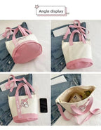 サンリオ ハローキティ クロミ キャンバス ショルダーバッグ かわいい アニメ プリント 軽量 クロスボディ財布 女の子用