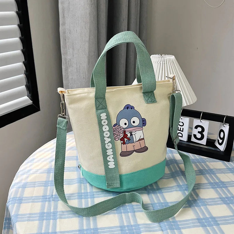 サンリオ ハローキティ クロミ キャンバス ショルダーバッグ かわいい アニメ プリント 軽量 クロスボディ財布 女の子用